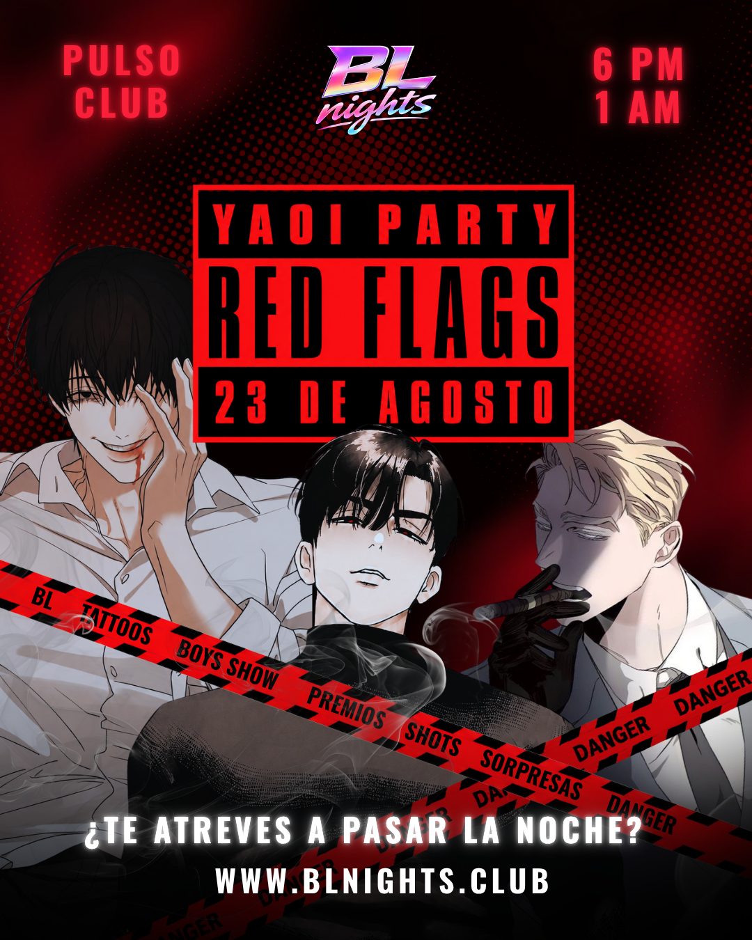 BL Nights RED FLAGS — Yaoi Party, 23 de agosto, Pulso Club Lince